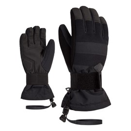 Ziener Children's MANU Snowboard Gloves / Winter Sports | Waterproof, Breathable, Protector, Black, XS