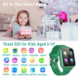 AIWIEP Kids Smart Watch for Kids with 24 Games Kids Watches Touch Screen Music Player Camera Alarm Clock Calculator Flashlight Stopwatch 12/24 hr Toys for Kids Gift for Girls 3-12 Year Old