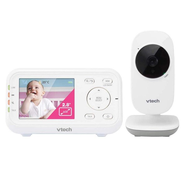 VTech - Babyphone Vidéo Clear, Image et Son HD, Technologie FHSS 2,8 Ghz - BM3255 - Version FR, 1 Unité (Lot de 1), 720p
