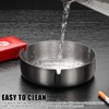 Ashtray, Pack of 16 Stainless Steel Ashtrays, 8 cm Round