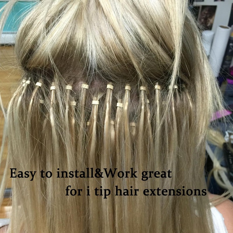 GOTDYA 5mm-300pcs Hair Extension Beads,Silicone Lined Micro Rings,I Tip MicroLink