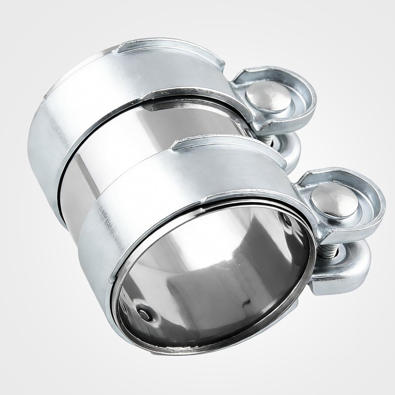 QBselecar 2 Inch (51mm) Universal Muffler Band Clamp, Stainless Steel