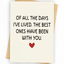 Happy Anniversary Card & Gifts for Him, Her, Husband, Wife, Women, Men, Boyfriend, Girlfriend, Couple | Valentine Day Gifts & Card | Wedding Anniversary