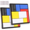 2 PCS Metal Logic Puzzle Brain Teaser Set 88 Challenge Levels Stress Relief | Portable Thinking Game for Focus, Concentration and
