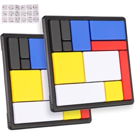 2 PCS Metal Logic Puzzle Brain Teaser Set 88 Challenge Levels Stress Relief | Portable Thinking Game for Focus, Concentration and