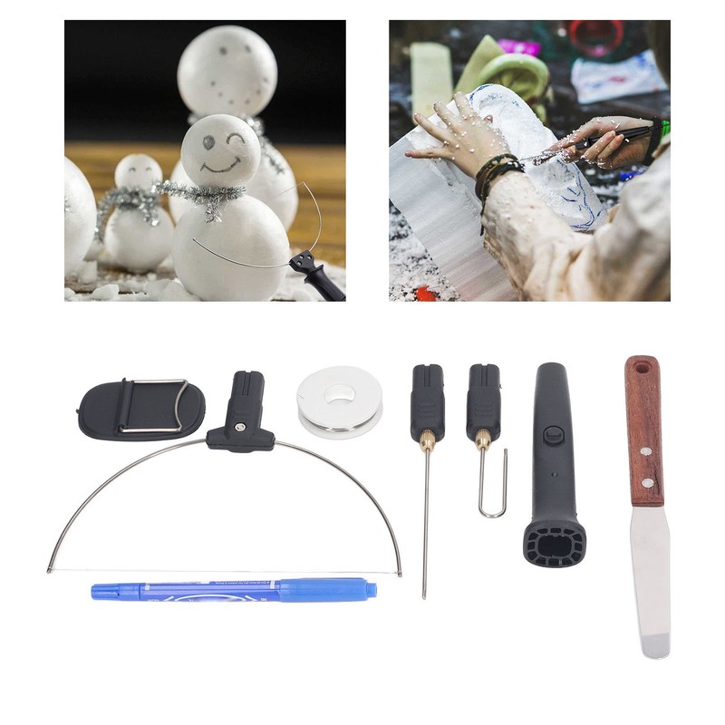 9Pcs Electric Foam Cutter Fast Heating Clean Smoothly Cutting Hot