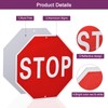 sourcing map 4pcs Stop Sign 12" x 12" Warning Reflective