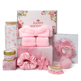 GooBird Birthday Gifts for Teen Girls &Women– Preppy Pink Gift Box, 12–14 Cute & Trendy Gifts Ideas for Teenage Girls, Girly Gift Set for Daughter, Sister, Best Friend or Niece