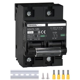 DC Isolator Switch 12V 24V Solar PV Circuit Breaker Photovoltaic Circuit Breaker (DC1000V 2-Pin 125A)