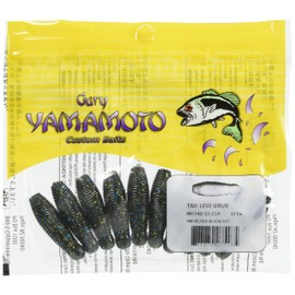 Smith LTD Worm Gary Yamamoto Immoglub 1.2 inches (30 mm), Approx. 0.05 oz (1.3 g), Blue Gill (Smoke/Blue & Black & Gold Flake) #214 Lure