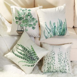 JOTOM Decorative Cushion Cover Spring Summer Autumn Winter for Fall Sofa Decorative Cushion Sofa Cushion Cover Car Home Bed Office Cafe Garden Outdoor 50 x 50 cm Set of 4