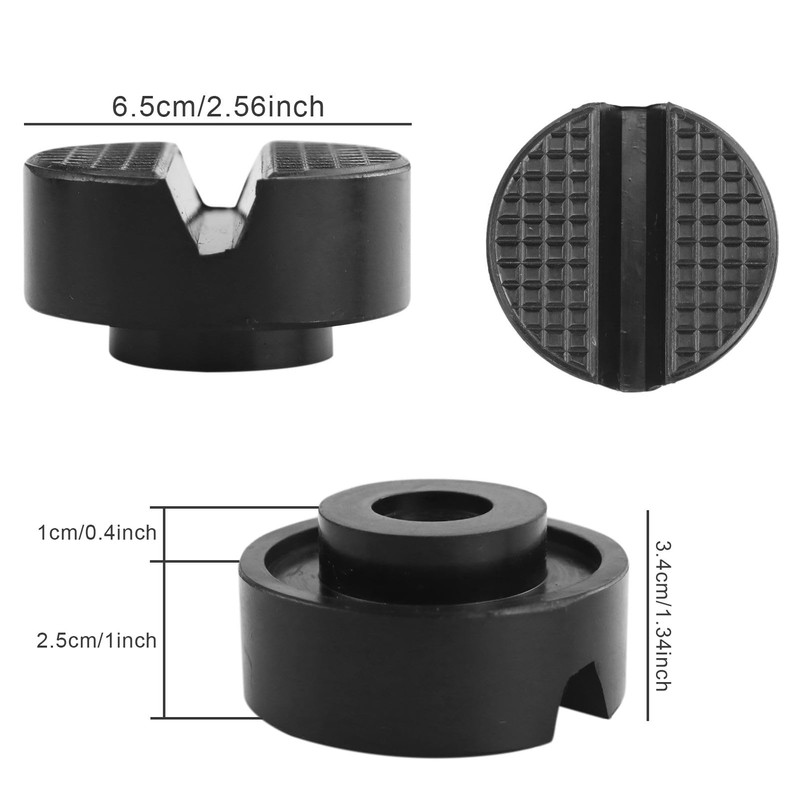 5 Ton Universal Car Jack Pad Adapter - Rubber Slotted