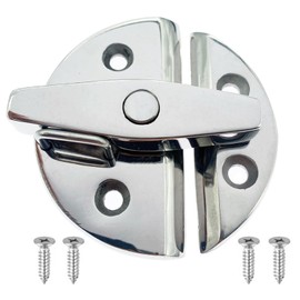 LEQMG Marine Stainless Steel Boat Door Hatch Round Turn Button Twist Catch Latch Hardware Accessories(1 Pcs)