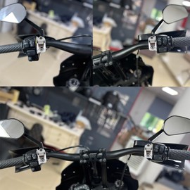 FVMOTO CNC Brake Clutch Perch Clamps Half Clamp Compatible with Harley Sportster, Softail, Dyna, Touring, Road Glide, Street Glide (Chrome)