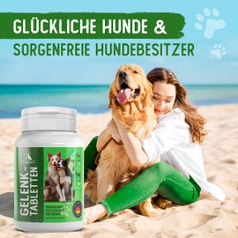 Tierkraft Joint Tablets for Dogs - Made in Germany - Joint Tablets Dog with Green-Lipped Mussel - Devil's Claw Dog - MSM Dog & Green-Lipped Mussel Dog - 100 Joint & Bone Protection Tablets