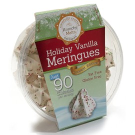 Krunchy Melts Original Meringue Cookies | Holiday Vanilla Flavor | Only 90 Calories Per Serving | Fat Free, Gluten Free, Dairy Free (4 Oz)
