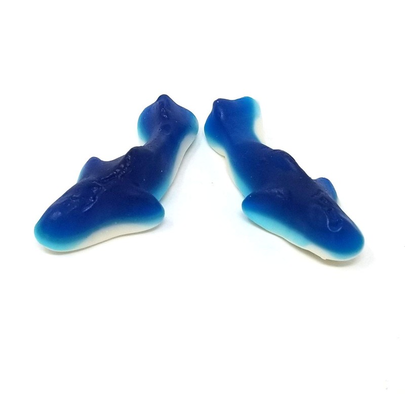 CrazyOutlet Baby Sharks Gummy Candy, Blue Raspberry Marshmallow Bulk Pack,