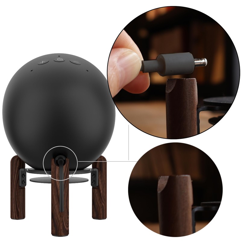 H Huaberich Desktop Holder Mount Stand Compatible for Echo Dot