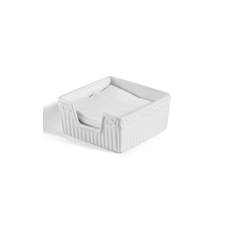 Mikasa Italian Countryside Napkin Holder With Napkins, White