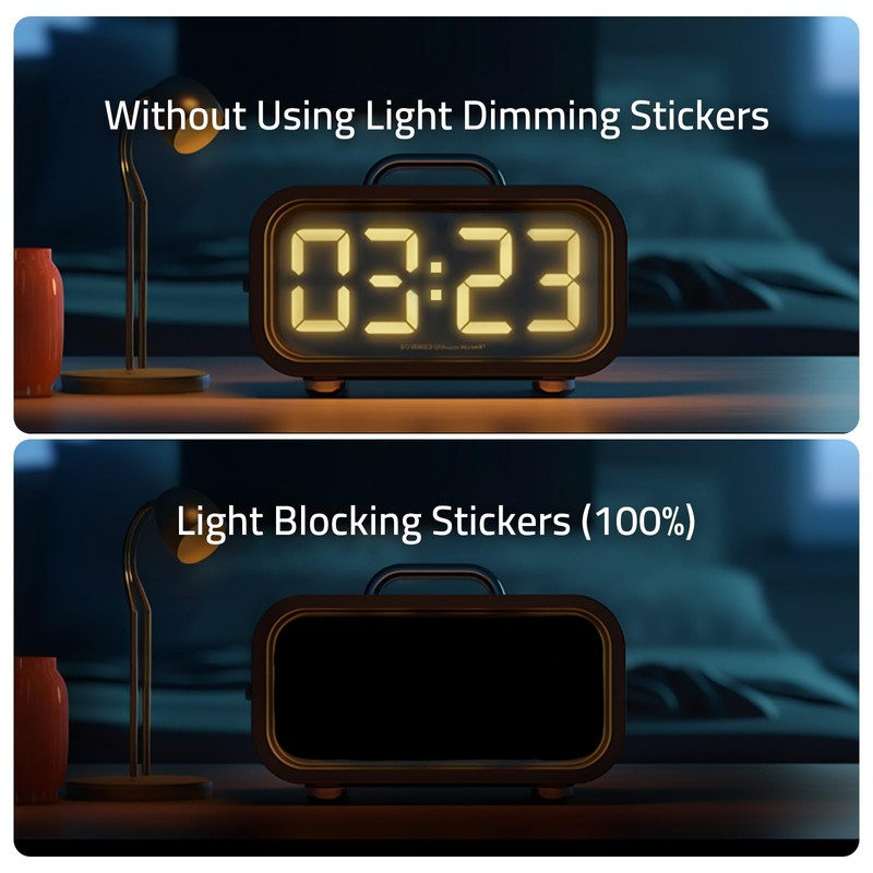 JIEHENG Light Blocking Stickers,Blackout Sticker for Electronic,2 Sheets Cover White