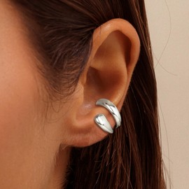 Chunky Ear Cuff Earrings for Women Non-Piercing Cartilage Cuff Gold Ear Cuffs 2025 Trendy Accessories