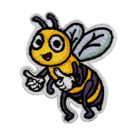 Café Viereck ® Fleißbee Patch Embroidered with Velcro - 5.2cm x 6cm
