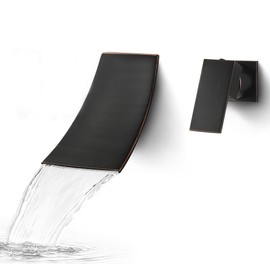 SKOWLL Waterfall Vanity Faucet Wall Mounted Bathroom Faucets Single Handle Vessel Sink Faucet Bronze Bath Faucet Widespread Sink Faucets Oil Rubbed Bronze