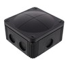 Wiska 10110872 Combi 607 Junction Box, 110x110x66mm, Black, 3 x