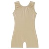 EQSJIU Gymnastics Leotards Nude Tan White Adorable Shiny Sparkle Leotards