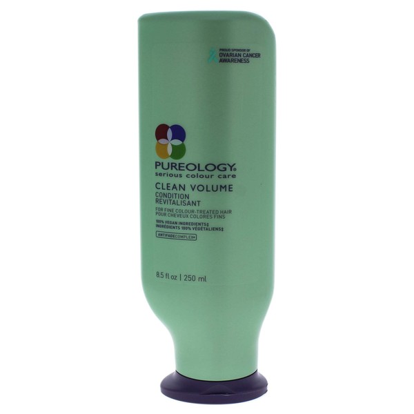Pureology Clean Volume Condition Unisex 250 ml - Acondicionadores (Unisex, 250 ml, Colored hair, Brillo, Volumen, Botella, Bergamota, Cedarwood, Cítricos)