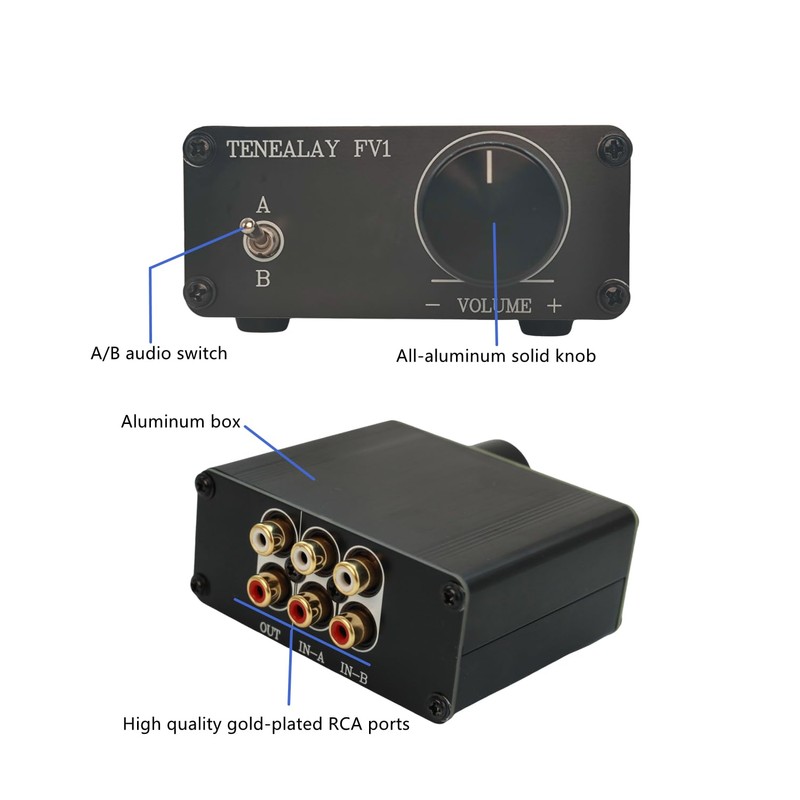 TENEALAY HiFi Passive Audio Stereo Loudness Contour Controller Equal Volume