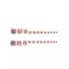 48Pcs White French Tips Press on Nails 3D Cherry Press