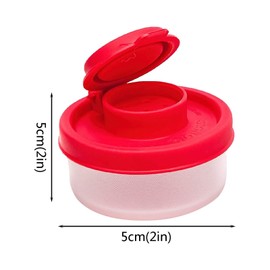 1Pcs Red Attractive Red Small Salt And Pepper Shakers For On The Go - Mini Shaker Set For Salt And Pepper With Lid To Take With You - For Travel, Camping And To-Go 40G, Salt Shakers