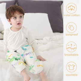 Manrany 2 Packs Baby Cotton Training Pants, Strong Absorbent Toddler Potty Training Pants, Waterproof, Breathable for Baby Girls and Boys 0-4T, 4-17T