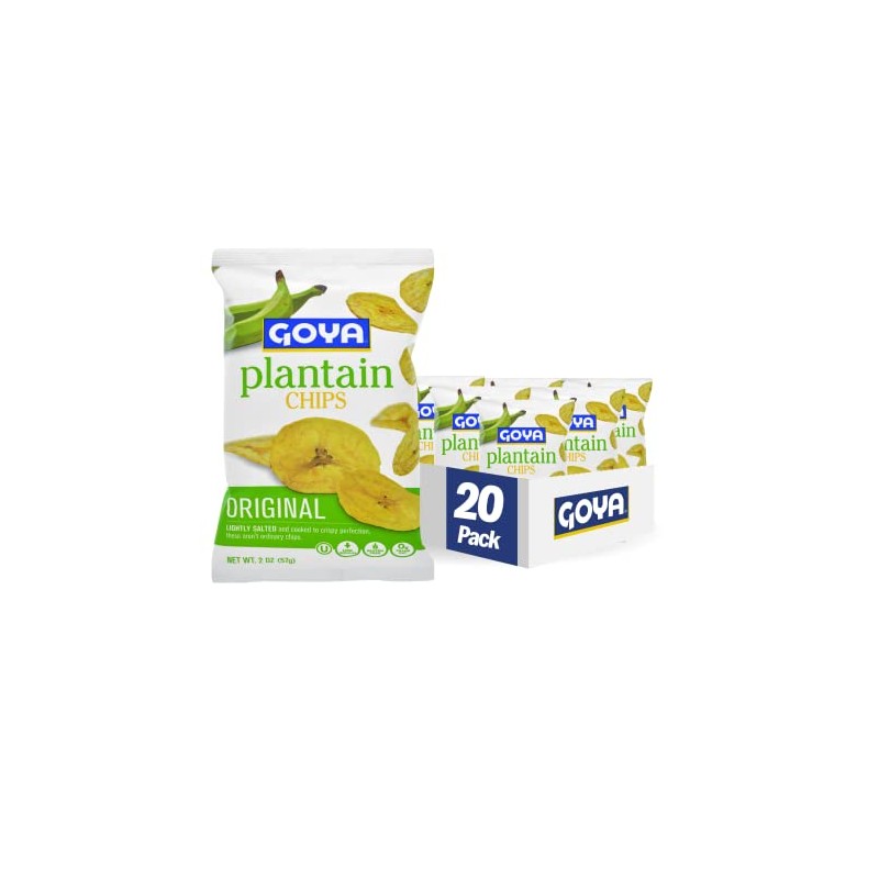 Goya Foods Plantain Chips, Original, 2 Ounce (Pack of 20)