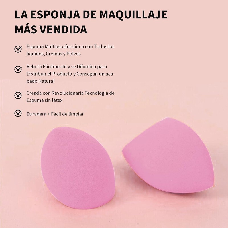 SADOWAY Set de brochas de maquillaje: set de 6 piezas