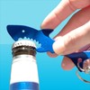 Blue Shark Keychain Bottle Opener - Blank - Black Blue