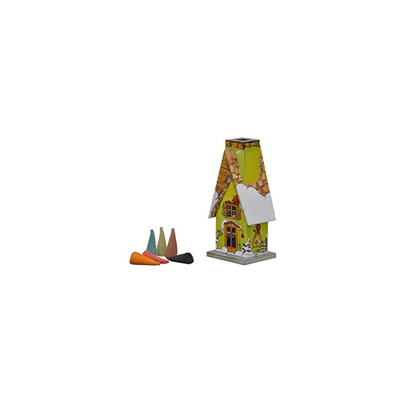 KNOX Metal Smoking Hut Winter Design for Incense Cones Size