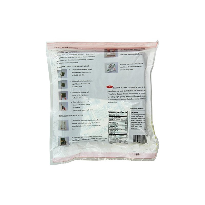 Shirako Tokyo Sushi Nori, 50 Count