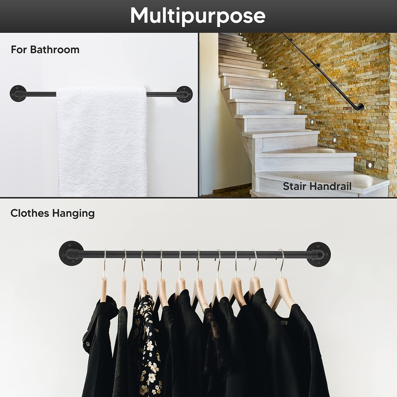 Senmit Handrail for Indoor Stairs - 16 Feet Wall Mount