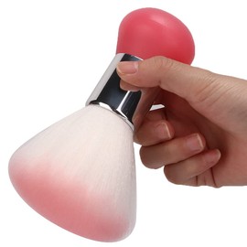 Luatoxry Barber Brush Neck Dusters, Soft Extra Wide Barber Neck Duster Brush, Nylon Broken Hair Duster with Anti Sliding Slot for Hair Salon Cutting, Shaving, Cleaning, Pink