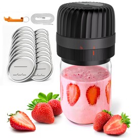 Electric Mason Jar Vacuum Sealer Kit for Wide-Mouth & Regular-Mouth Mason Jars with 16 Jar Lids
