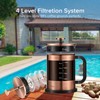 QUQIYSO French Press Coffee Maker 51oz 304 Stainless Steel French