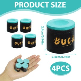 SMCEHEYA Snooker Cues Chalk 4Pcs Pool Cue Billiard Chalk No‑slip Dry Powder Pool Chalk LightGreen for Snooker Cue Tip Snooker Accessories for Professional Billiard Players Enthusiasts Home Sports Bars