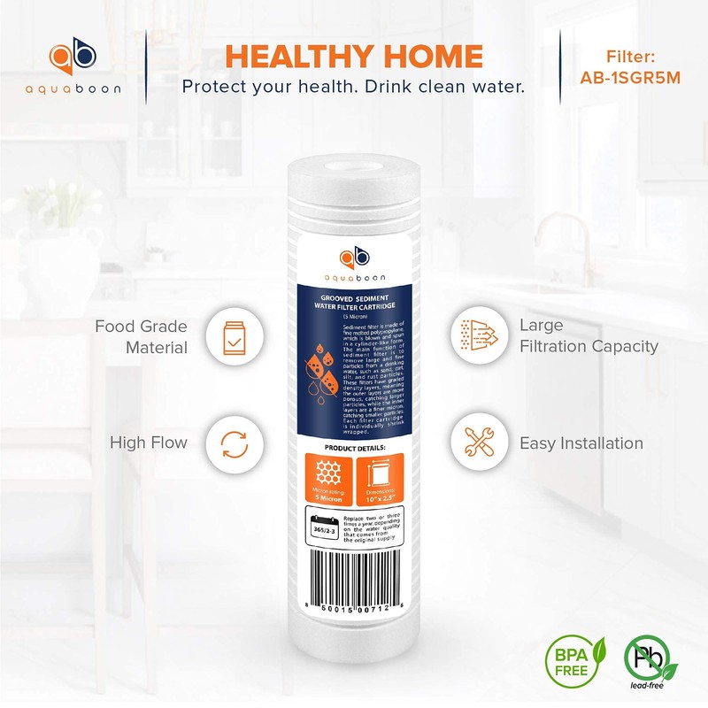 Aquaboon Whole House Water filter Cartridge Replacement - 5 Micron
