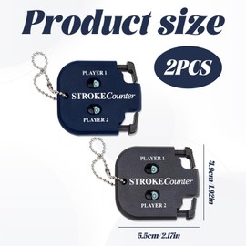 Eophmi Golf Score Counter 2pcs Portable Golf Shot Counter with Keychain Golfs Stroke Counters for Different Kinds of Competitions and Games
