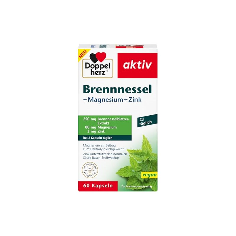 Doppelherz Nettle + Magnesium + Zinc | 250 mg nettle