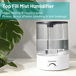 COOSPIDER Reptile Fogger Humidifier Mister for Terrarium Tank, Pets Mister Adjustable Fog for Reptiles/Amphibians/Snake (4.2L,380ml/hr)