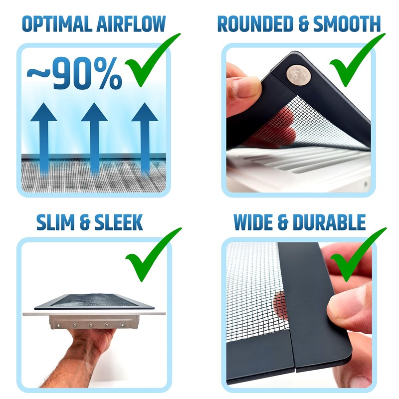 Powerful Magnetic Vent Screen Mesh Covers (3-Pack) That Will Never