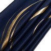 MYRU 1 Pair Navy Blackout Curtains for Bedroom, Luxury Striped